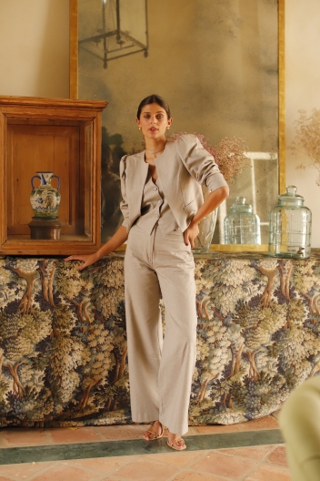 Pantalón Espiga Beige