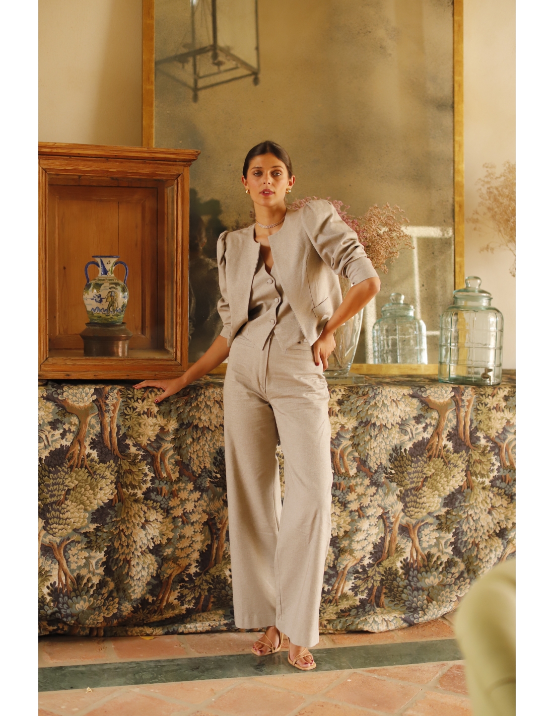 Pantalón Espiga Beige