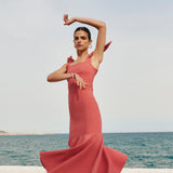 VESTIDO FRESA VOLANTE