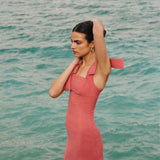 VESTIDO FRESA VOLANTE