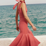 VESTIDO FRESA VOLANTE