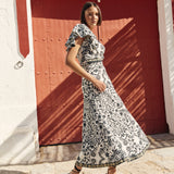 LAIA FLARED SKIRT BLACK AND WHITE