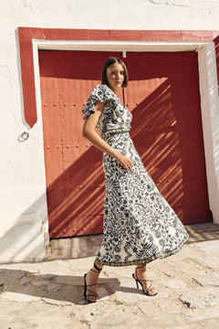 LAIA FLARED SKIRT BLACK AND WHITE