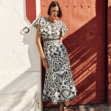 LAIA FLARED SKIRT BLACK AND WHITE