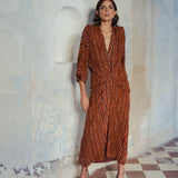 INDIA IKAT DRESS COPPER