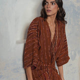 INDIA IKAT DRESS COPPER