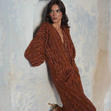 INDIA IKAT DRESS COPPER
