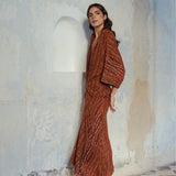 INDIA IKAT DRESS COPPER
