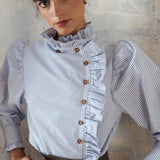 OLIVIA RUFFLE OXFORD SHIRT