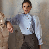 OLIVIA RUFFLE OXFORD SHIRT