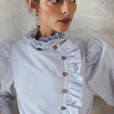 OLIVIA RUFFLE OXFORD SHIRT