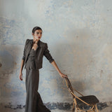 SOPHIE PINSTRIPED BROWN TROUSERS