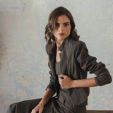 GABI BROWN MARINE STRIPED BOLERO JACKET