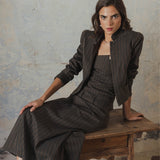 GABI BROWN MARINE STRIPED BOLERO JACKET