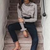 GRACE PLAID RUFFLE SHIRT
