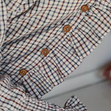 GRACE PLAID RUFFLE SHIRT