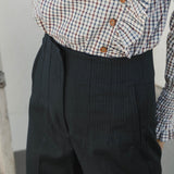 GRACE PLAID RUFFLE SHIRT