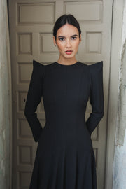 PILUCA GINGHAM BLACK DRESS