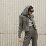 NAVY PLAID MATADOR JACKET