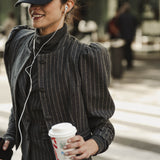 STRIPED GREY MATADOR JACKET
