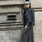 PRINCE OF WALES CHECK NAVY SKIRT