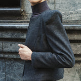 PRINCE OF WALES CHECK NAVY MATADOR JACKET