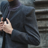 PRINCE OF WALES CHECK NAVY MATADOR JACKET
