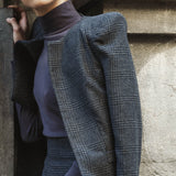 PRINCE OF WALES CHECK NAVY MATADOR JACKET