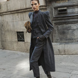 NAVY PRINCE OF WALES CHECK COAT