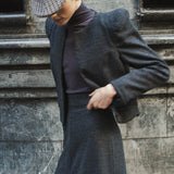 PRINCE OF WALES CHECK NAVY SKIRT