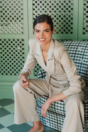 CHAQUETA BLAZER LEONOR RAYA DIPLOMATICA BEIGE