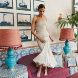 FALDA JOSEFA BEIGE OCRE RAYAS