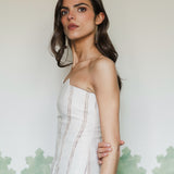 TOP MARFIL MARIANA EMBROIDERED STRIPE