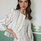 MATADOR MARIANA IVORY EMBROIDERED STRIPE