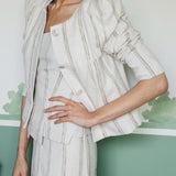 MATADOR MARIANA IVORY EMBROIDERED STRIPE