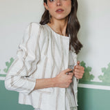 MATADOR MARIANA IVORY EMBROIDERED STRIPE