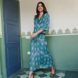 VESTIDO IKAT PETRA AZUL