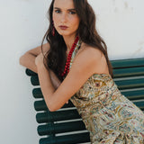 TOP HALTER CACHEMIR OLIVA