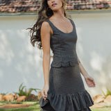 FALDA VOLANTES MARIETA CUADROS