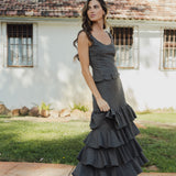 FALDA VOLANTES MARIETA CUADROS