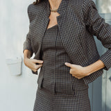 CHAQUETA TORERA CUELLO MAO MARIETA CUADROS