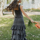 FALDA VOLANTES MARIETA CUADROS