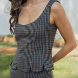 TOP CORSET MARIETA CUADROS