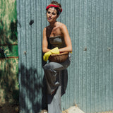 PANTALÓN JULIETA VICHY AZUL MARINO