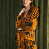 TOP KIMONO CANELA FLOR NEGRA