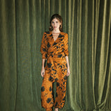 TOP KIMONO CANELA FLOR NEGRA