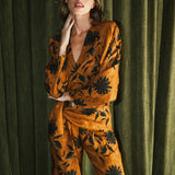 TOP KIMONO CANELA FLOR NEGRA