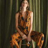PANTALÓN BOMBACHO CANELA FLOR NEGRA
