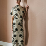 VESTIDO NUDO GILDA FLOR NEGRA