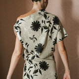 VESTIDO NUDO GILDA FLOR NEGRA